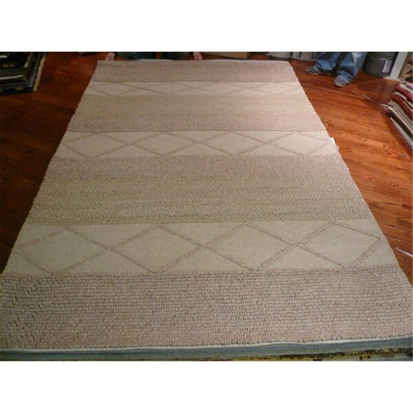 Safavieh 5 x 8 ft. Medium Rectangle Contemporary Natural Beige Hand Tufted Rug - NAT217A-5