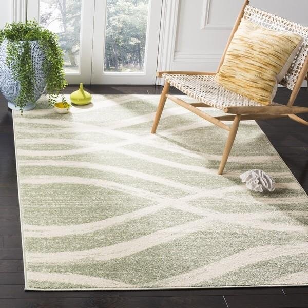 Safavieh Adirondack Power Loomed Runner Area Rug, Sage and Cream - 2 ft.-6 in. x 8 ft. - ADR125X-28