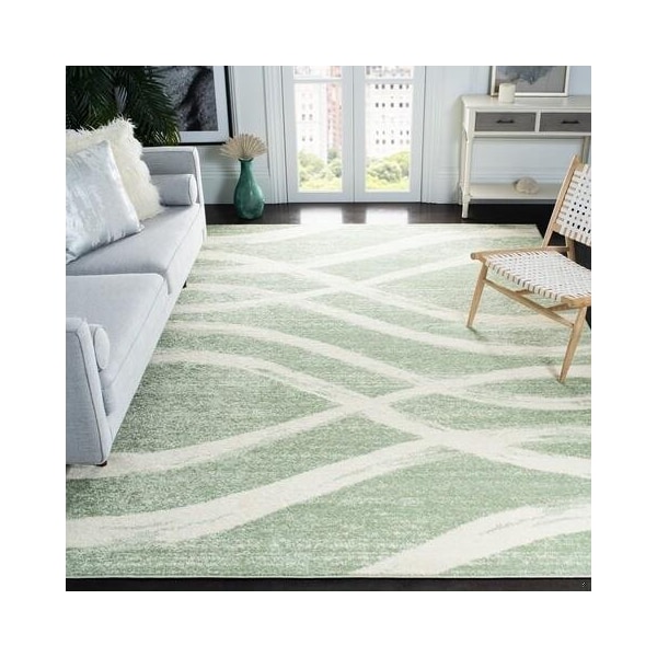 Safavieh Adirondack Power Loomed Runner Area Rug, Sage and Cream - 2 ft.-6 in. x 8 ft. - ADR125X-28