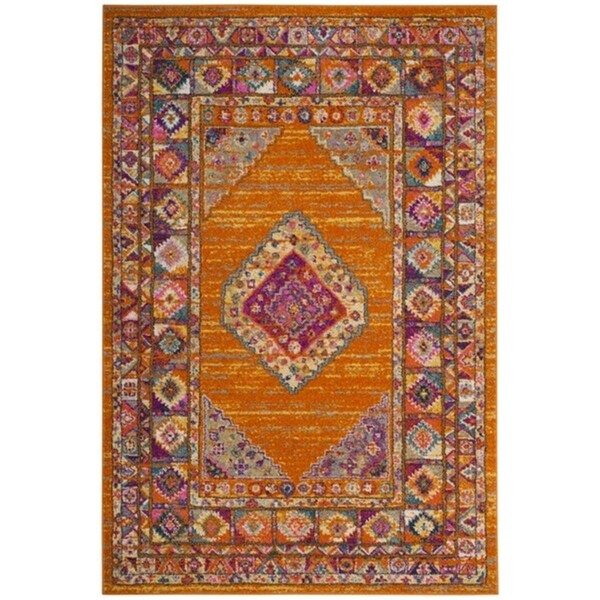 Safavieh 2 ft. 3 in. x 10 ft. Madison Rectangle Power-Loomed Rug Orange & Fuchsia - MAD133D-210