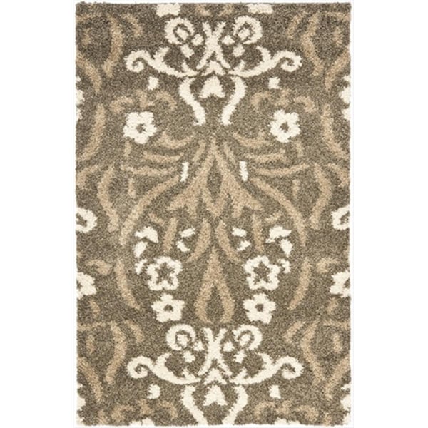 Safavieh 2 ft. 3 in. x 11 ft. Runner Smoke and Beige Florida Shag Rug - SG457-7913-211