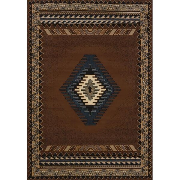 United Weavers United Weavers 940 27050 24 1 ft. 10 in. x 3 ft. Manhattan Tucson Accent Rug; Brown - 940 27050 24