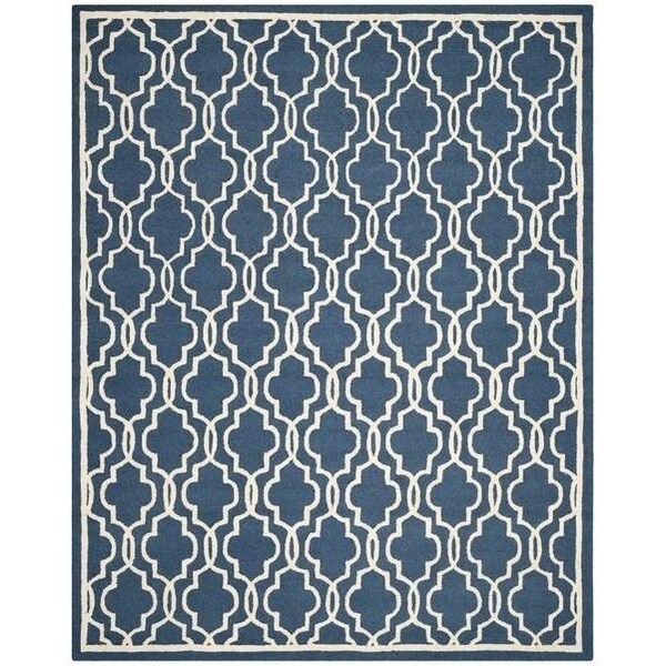 Safavieh Cambridge Hand Tufted Accent Rug- Navy - Ivory- 2 x 3 ft. - CAM131G-2