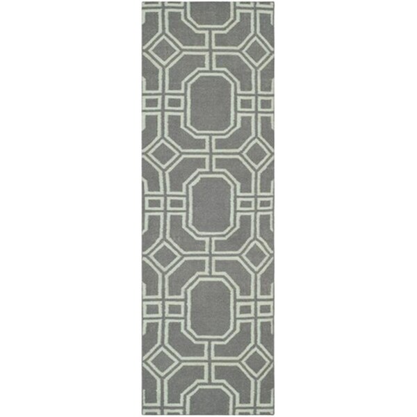 Safavieh Dhurries Flatweave Rectangle Rug- Grey - Light Blue- 2 ft. 6 in. x 8 ft. - DHU860A-28