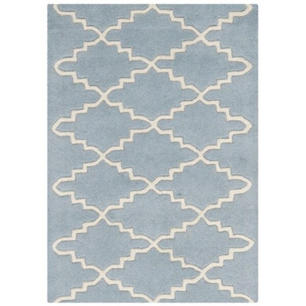 Safavieh Chatham Hand Tufted Rectangle Rug- Blue - Ivory- 3 x 5 ft. - CHT721B-3