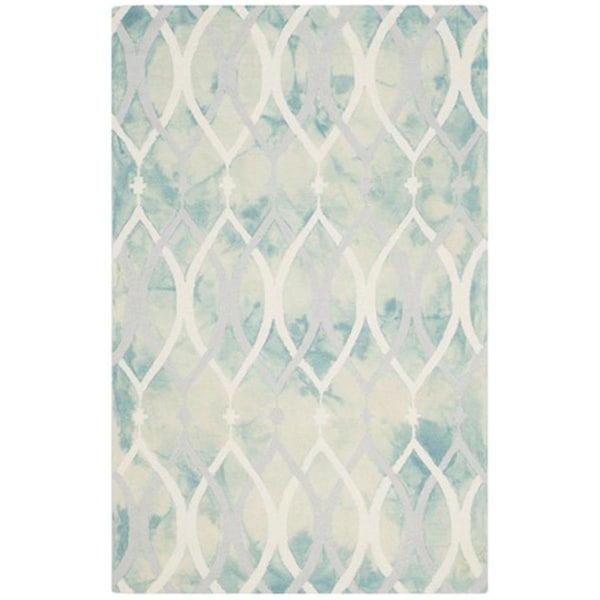 Safavieh Dip Dyed Hand Tufted Rectangle Rug- Green - Ivory Grey- 2 ft. 3 in. x 6 ft. - DDY534Q-26