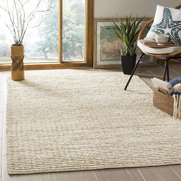 Safavieh 3 x 5 ft. Natural Fiber Rectangle Area RugIvory - NF483A-3