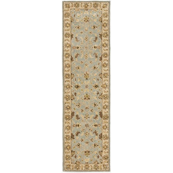Safavieh 2 ft. - 3 in. x 14 ft. Runner- Traditional Heritage Light Blue And Beige Hand Tufted Rug - HG913A-214