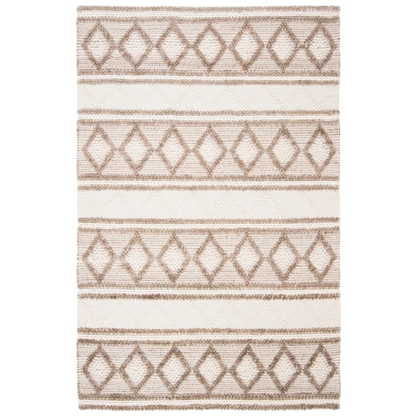 Safavieh 4 x 6 ft. Natural Fiber Rectangle Area RugTaupe & Ivory - NF866B-4