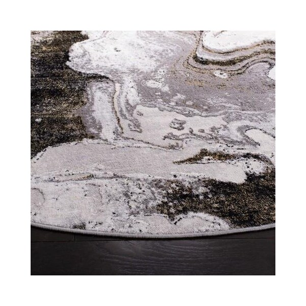 Safavieh 2 x 8 ft. Amelia Contemporary Runner Power Loomed Area Rug, Grey & Gold - ALA277G-28