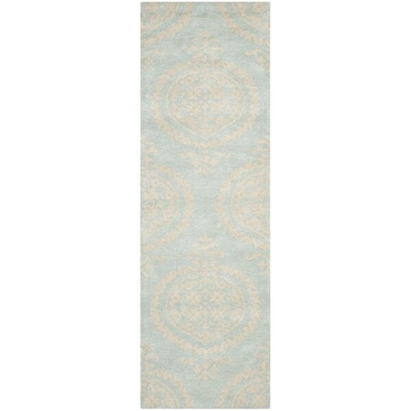 Safavieh Soho Hand Tufted Runner Rug- Blue - Beige- 2 ft. 6 in. x 6 ft. - SOH703A-26