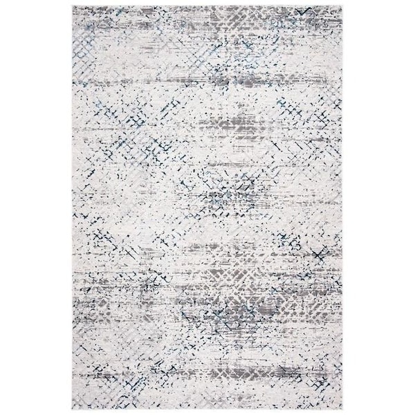 Safavieh 4 x 6 ft. Amalfi 500 Power Loomed Rectangle RugCream & Navy - AMF552B-4