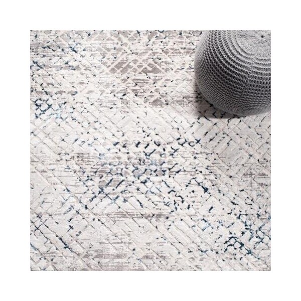 Safavieh 4 x 6 ft. Amalfi 500 Power Loomed Rectangle RugCream & Navy - AMF552B-4