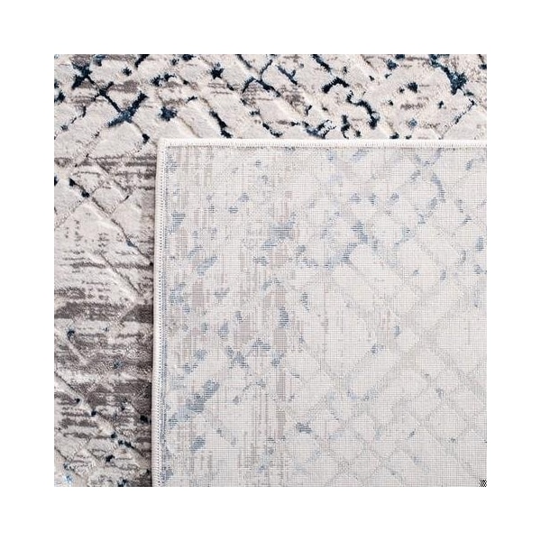 Safavieh 4 x 6 ft. Amalfi 500 Power Loomed Rectangle RugCream & Navy - AMF552B-4