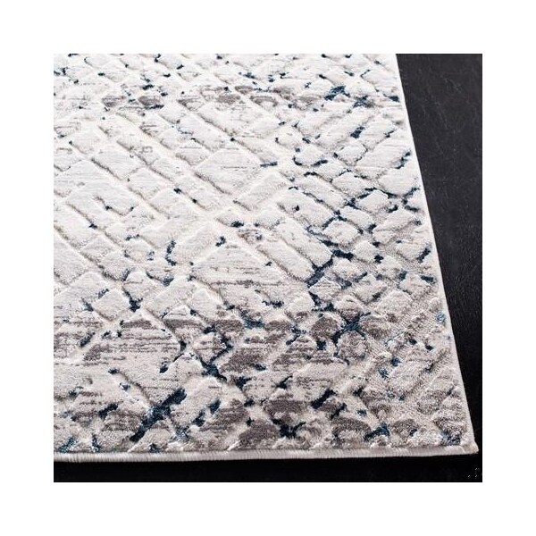 Safavieh 4 x 6 ft. Amalfi 500 Power Loomed Rectangle RugCream & Navy - AMF552B-4