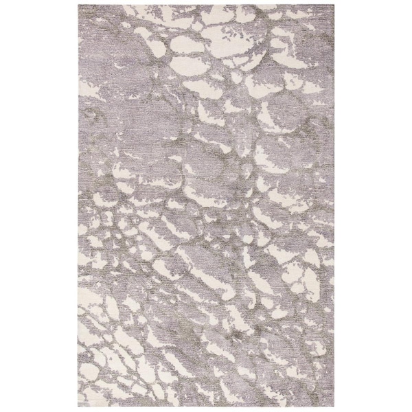 Safavieh 3 x 5 ft. Restoration Vintage Rectanglar Handmade Wool Rug Purple & Ivory - RVT112V-3