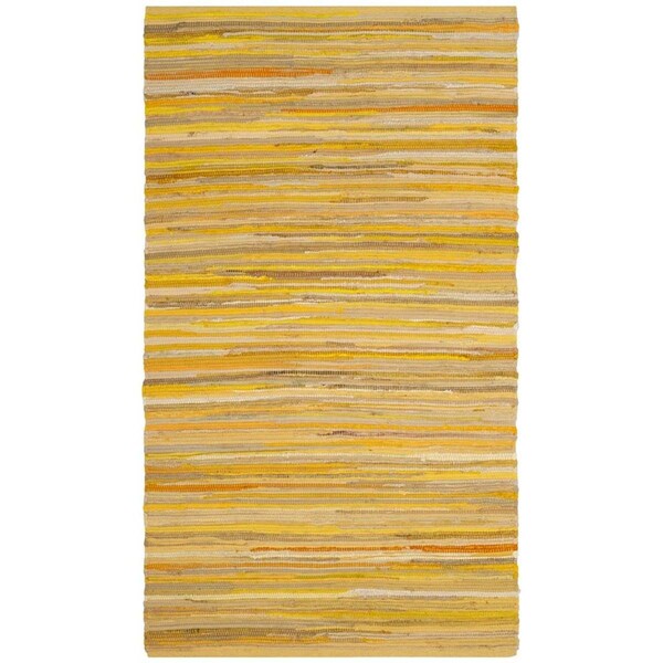 Safavieh Rag Rug Small Rectangle Area Rug, Yellow and Multi - 3 x 5 ft. - RAR130H-3