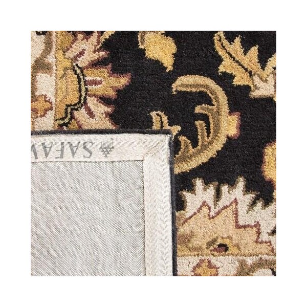 Safavieh 4 Ft. - 6 In. x 6 Ft. - 6 In. Oval- Traditional Classic Black And Gold Hand Tufted Rug - CL252A-5OV