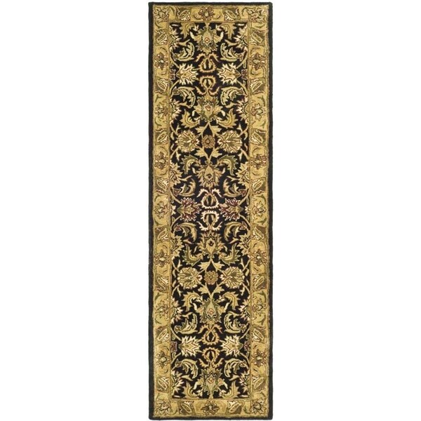Safavieh 4 Ft. - 6 In. x 6 Ft. - 6 In. Oval- Traditional Classic Black And Gold Hand Tufted Rug - CL252A-5OV