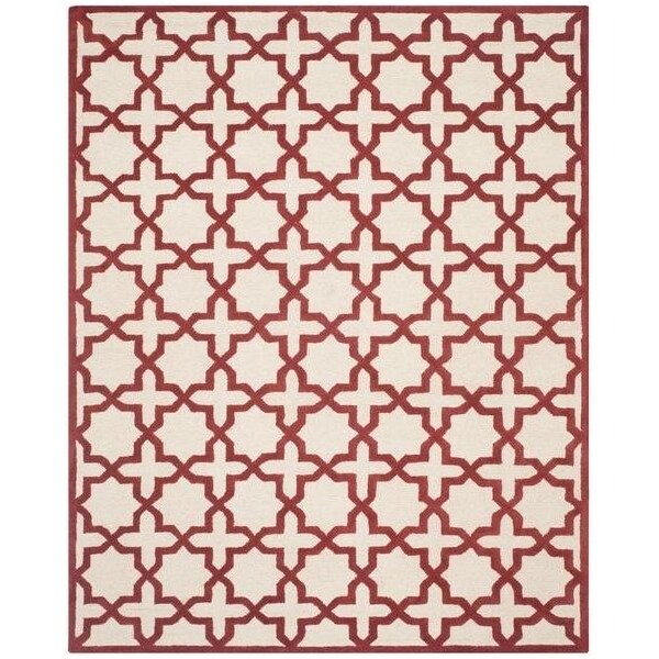 Safavieh Cambridge Hand Tufted Square RugIvory & Rust 6 x 6 ft. - CAM125I-6SQ