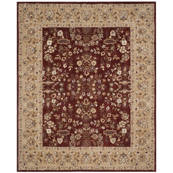 Safavieh Total Performance Hand Hooked Rectangle RugRust & Green 8 x 10 ft. - TLP721B-8