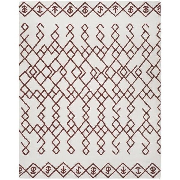 Safavieh Cedar Brook Hand Loomed Runner Rug, Ivory and Rust - 2 ft.-3 in. x 8 ft. - CDR501D-28