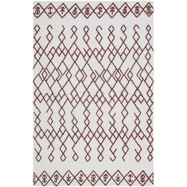 Safavieh Cedar Brook Hand Loomed Runner Rug, Ivory and Rust - 2 ft.-3 in. x 8 ft. - CDR501D-28