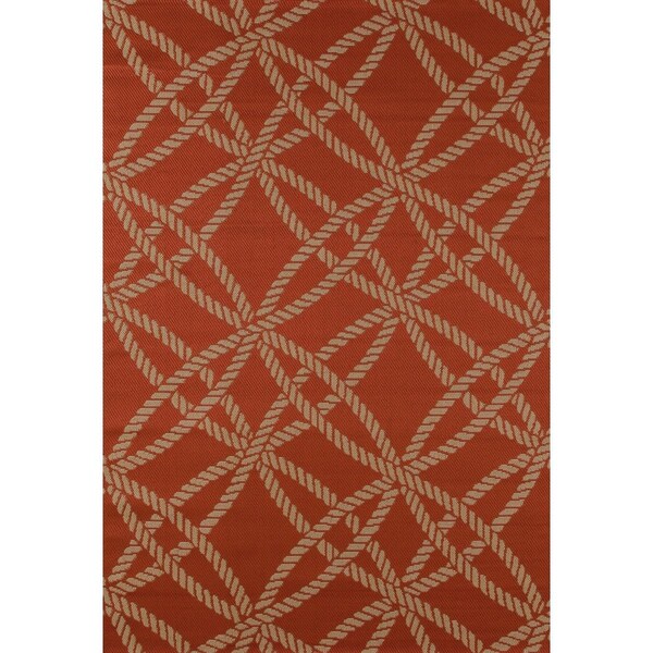 Standalone 3 x 4 ft. Plymouth Collection Roped Flat Woven Indoor & Outdoor Area Rug, Beige - ST2590131