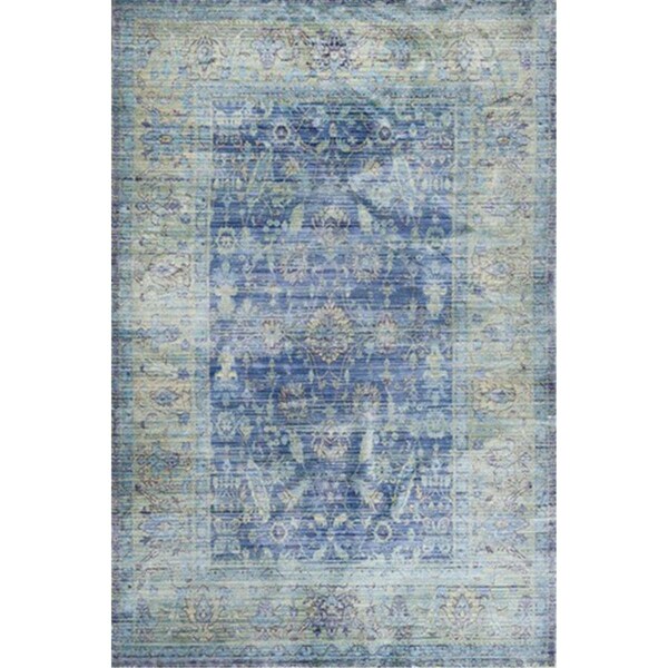 Safavieh Valencia Power Loomed Rectangle Rug- Blue - Multi- 4 x 6 ft. - VAL123M-4