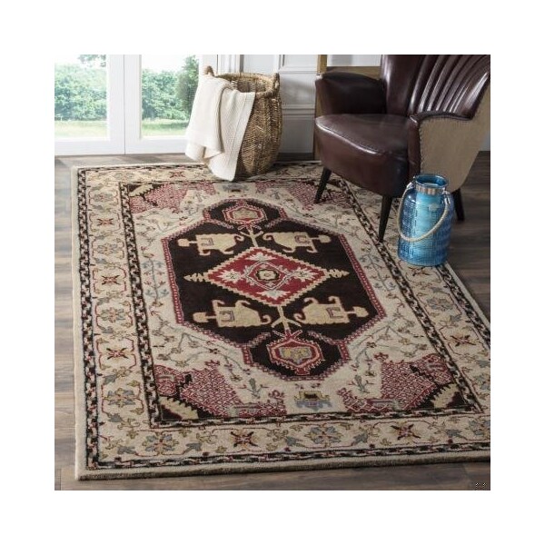 Safavieh 8 x 10 ft. Bellagio Hand Tufted Large Rectangle Area RugBeige & Black - BLG549A-8