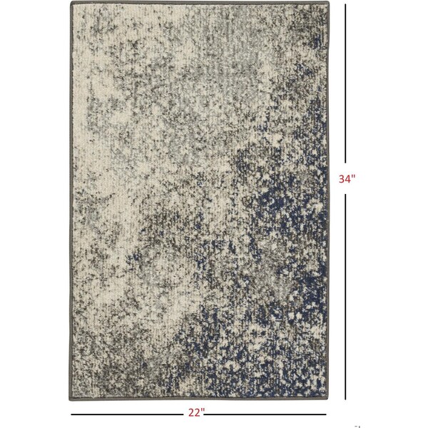 Homeroots 2 x 3 ft. Charcoal & Ivory Abstract Scatter Area Rug - 385289