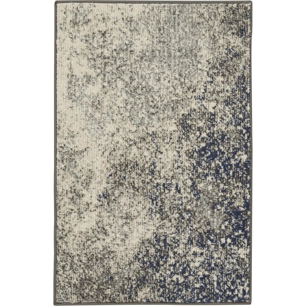Homeroots 2 x 3 ft. Charcoal & Ivory Abstract Scatter Area Rug - 385289