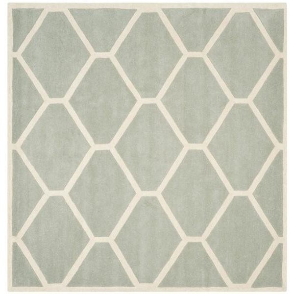 Safavieh 3 Ft. x 5 Ft. Rectangle- Contemporary Chatham Grey And Ivory Hand Tufted Rug - CHT738E-3