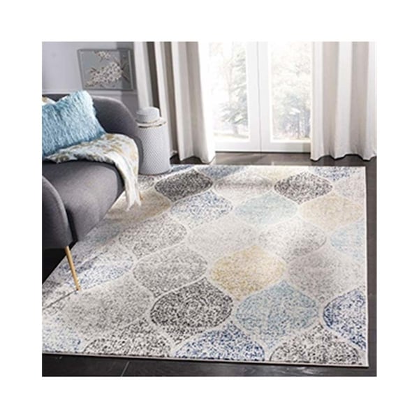 Safavieh 3 x 5 ft. Madison Rectangle Power-Loomed Rug Ivory & Blue - MAD604D-3