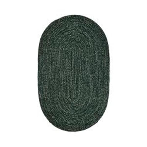 Work-Of-Art 3.6 x 5.6 in. Chenille Reversible Rug - Emerald & Diluth Tweed - WO2635559