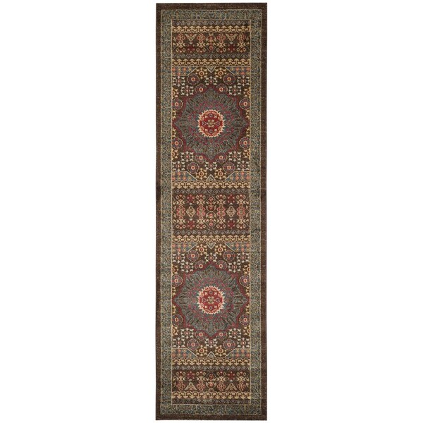Safavieh Mahal Runner Rug, Navy and Red - 2 ft.-2 in. x 22 ft. - MAH620C-222