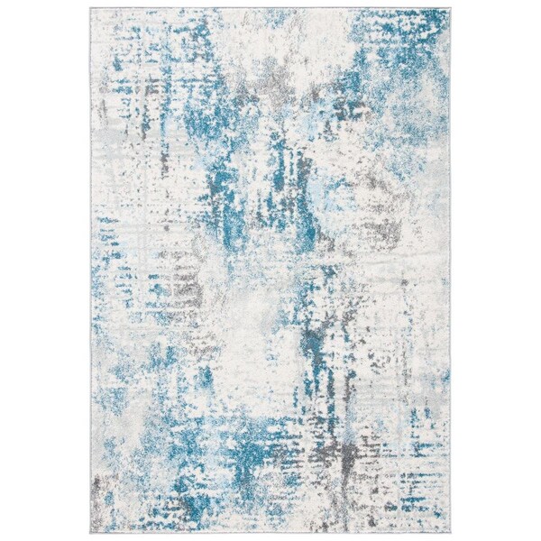 Safavieh Tulum Contemporary Area Runner Rug, Ivory & Blue - 2 x 9 ft. - TUL232A-29