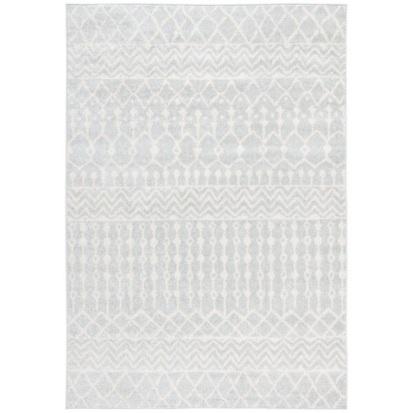 Safavieh 3 x 5 ft. Tulum 200 Power Loomed Rectangle RugGrey & Ivory - TUL270F-3