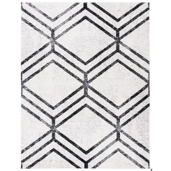 Safavieh 3 x 5 ft. Adirondack Power Loomed Rectangle RugIvory & Charcoal - ADR253B-3