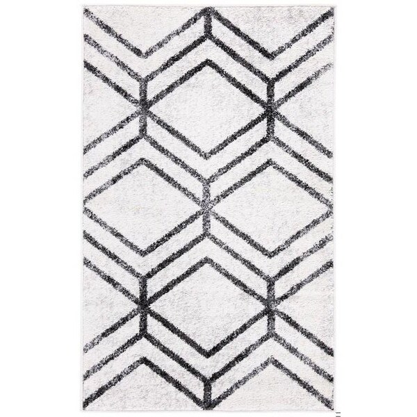 Safavieh 3 x 5 ft. Adirondack Power Loomed Rectangle RugIvory & Charcoal - ADR253B-3
