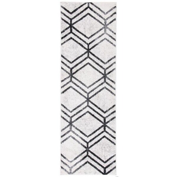 Safavieh 3 x 5 ft. Adirondack Power Loomed Rectangle RugIvory & Charcoal - ADR253B-3