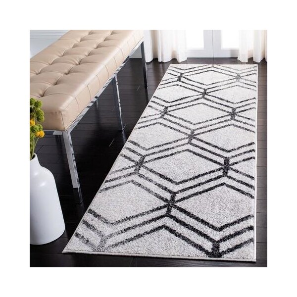 Safavieh 3 x 5 ft. Adirondack Power Loomed Rectangle RugIvory & Charcoal - ADR253B-3