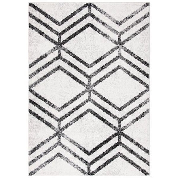 Safavieh 3 x 5 ft. Adirondack Power Loomed Rectangle RugIvory & Charcoal - ADR253B-3