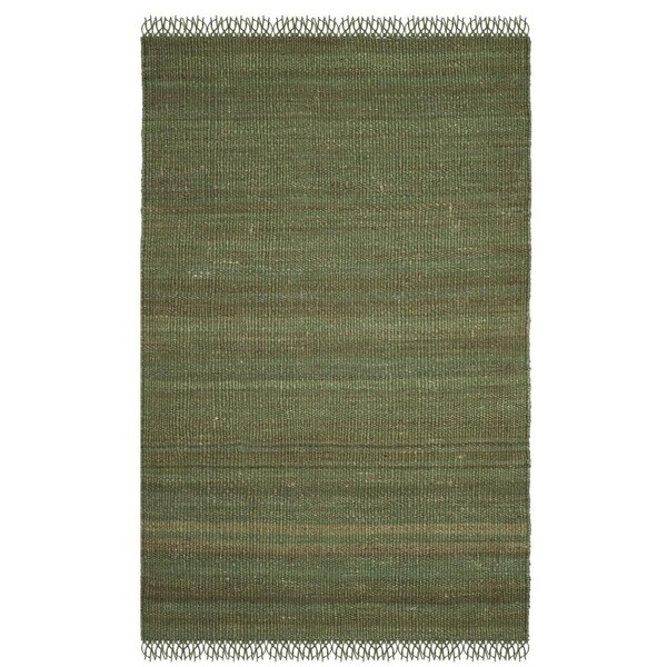 Safavieh 2 ft. 6 in. x 4 ft. Natural Fiber Hand Loomed Accent Area Rug, Green - NF368G-24