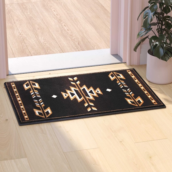 Flash Furniture Brown 2' x 3' Southwestern Arrow Motif Area Rug - KP-RGB9072-23-BN-GG