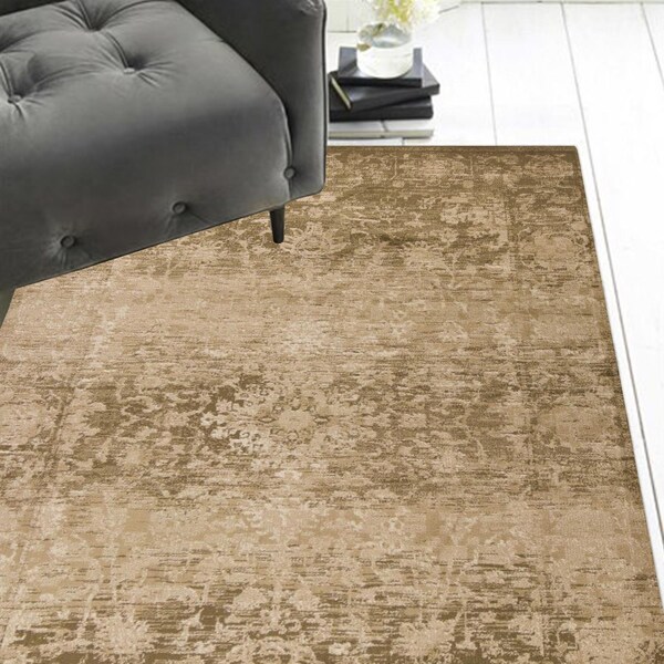 Homeroots 3 ft. 3 in. x 4 ft. 11 in. Polypropylene Beige Area Rug - 353477