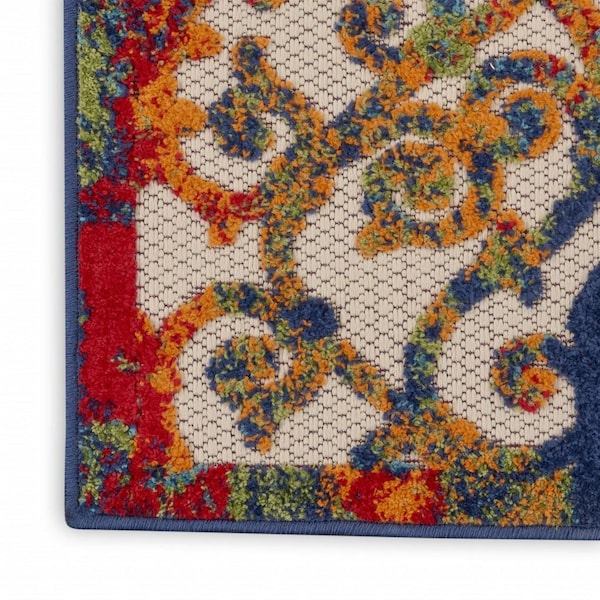 Homeroots 2 x 12 ft. Rainbow Colored Indoor & Outdoor Runner Rug - 385027