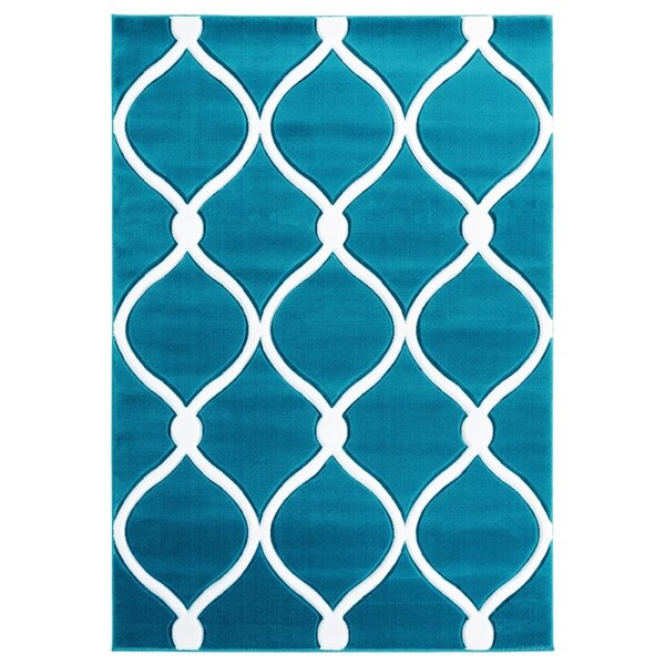 Manmade 1 ft. 10 in. x 2 ft. 8 in. Bristol Rodanthe Turquoise Rectangle Accent Rug - MA2625597
