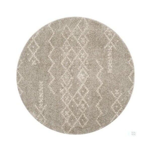 Safavieh 4 x 6 ft. Arizona Shag Power Loomed Rug, Small Rectangle - Grey and Ivory - ASG745D-4