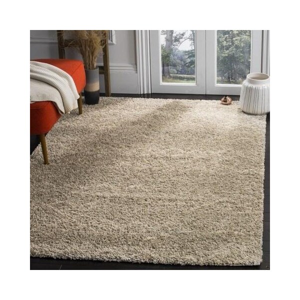Safavieh 4 x 6 ft. Arizona Shag Power Loomed Rug, Small Rectangle - Grey and Ivory - ASG745D-4